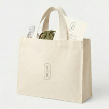 Elegante Monogramm-Hochzeitswillkommens-Tasche