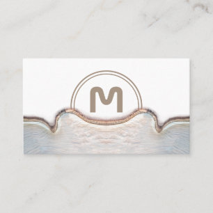 Elegante Monogramm-Licht-Holztischlerei Geschäft c Visitenkarte