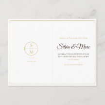 Elegante Monogramm-Minimal-Hochzeit Save the Date