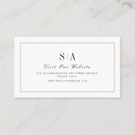 Elegante monogramm minimalistische Website Einlege Platzkarte