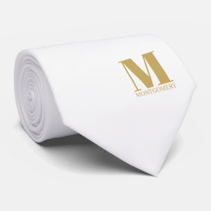 Elegante Monogramm + Name Hochzeitskrawatte Krawatte