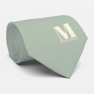 Elegante Monogramm + Name Hochzeitsschlips Krawatte