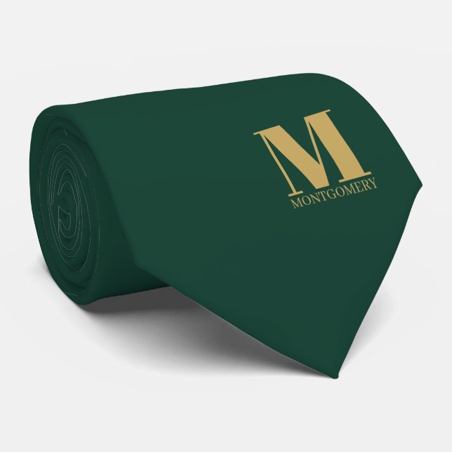 Elegante Monogramm + Name Hochzeitsschlips Krawatte (Gerollt)