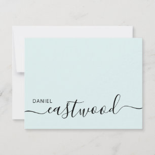 Elegante Monogramm-Schrift Mitteilungskarte