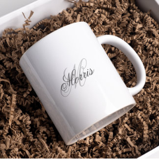 Elegante Monogramm-Tasse Kaffeetasse