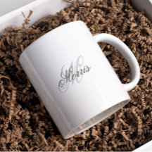 Elegante Monogramm-Tasse