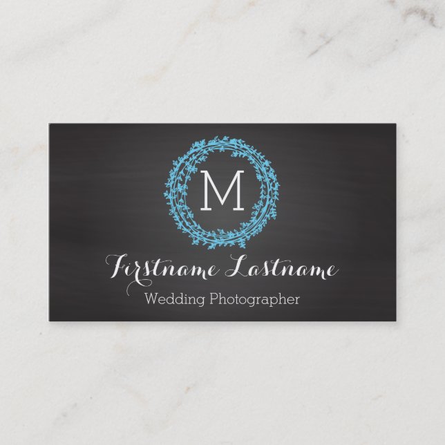 Elegante Monogramm-Visitenkarten Visitenkarte (Vorderseite)