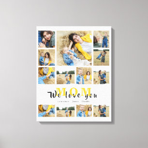 Elegante monogrammatikalische Custom Collage wir L Leinwanddruck