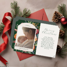 Elegante Moody Botanical Year in Review Card