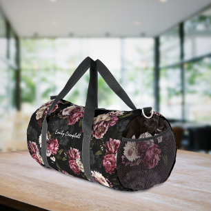 Elegante Moody Rose Weiße Blütenpracht Duffle Bag