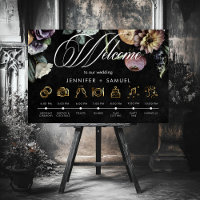 Elegante Moody Twilight Floral Order Events