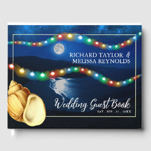 Elegante Moonlit Beach Wedding Gästebuch