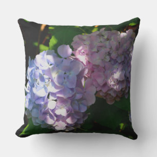 Elegante mooody hydrangeas rosa blauen lila Blumen Kissen