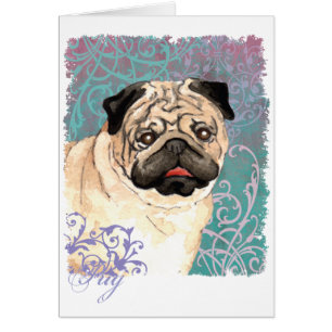 Elegante Mops Card