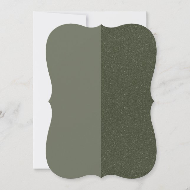 Elegante Moss Green Split Texture Card - Anpassen Karte (Vorderseite)