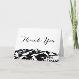 Elegante Mountain Wedding Dankeschön Card Dankeskarte
