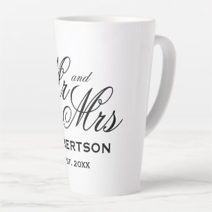 Elegante Mr und Mrs Latte-Kaffeetasse für Frischve Milchtasse