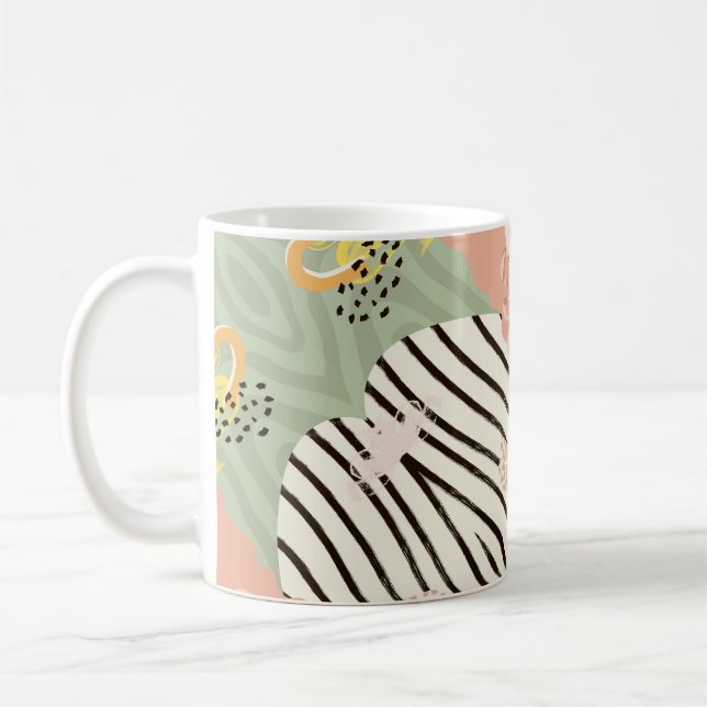 Elégante Mug Abstraite - Luxe Metallic & Soft Colo (Gauche)