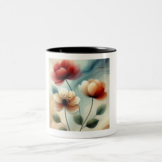 Élégante Mug Floral Art (Centre)