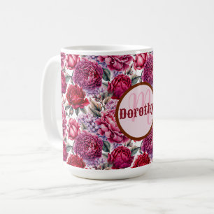 Élégante Mug Floral Personnalisé
