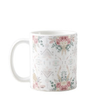 Élégante Mug Florale Tribale