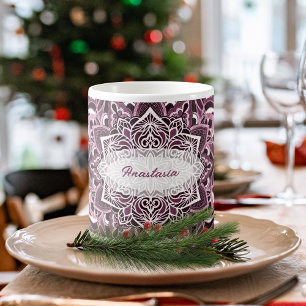 Élégante Mug Mandala Rose
