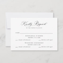 Elegante Multi Event Wedding Probe RSVP Card Einladung