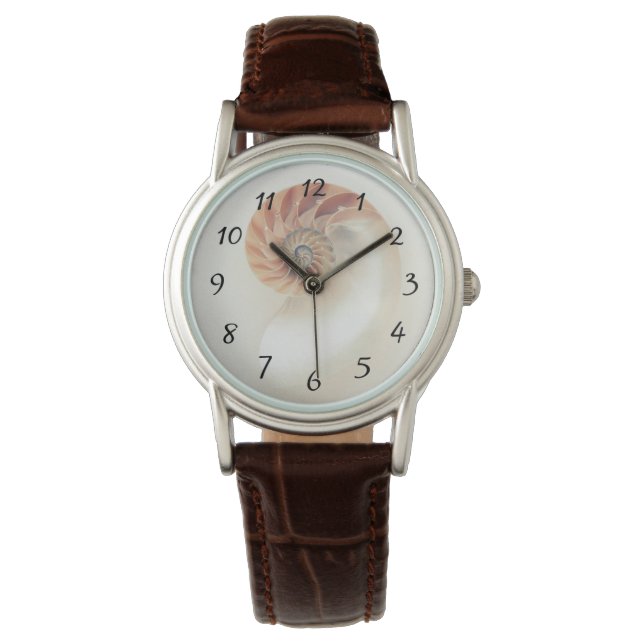Elegante Muschel Armbanduhr (Vorderseite)