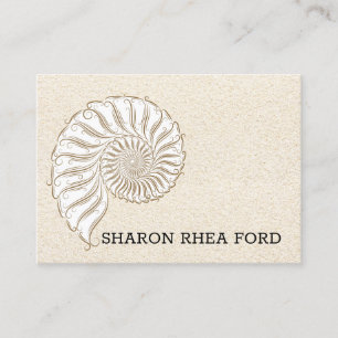 Elegante Muschel Business Card Telefonnummerkarte