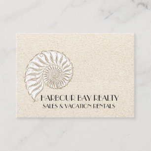 Elegante Muschel Business Card Telefonnummerkarte