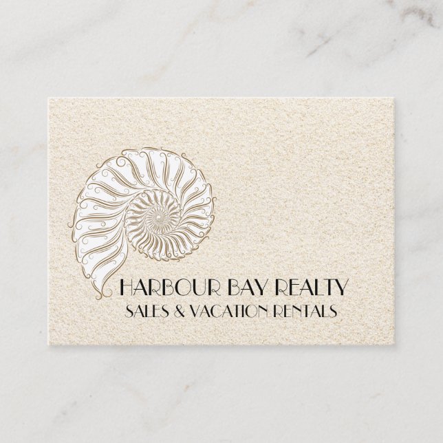 Elegante Muschel Business Card - Wählen Sie Ihr Pa Telefonnummerkarte (Vorderseite)