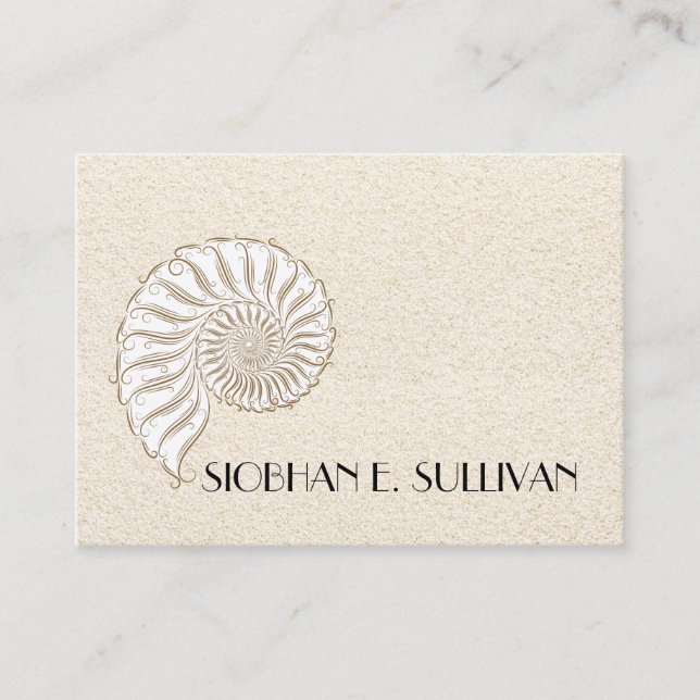Elegante Muschel Calling Card / Contacts / Busines Telefonnummerkarte (Vorderseite)