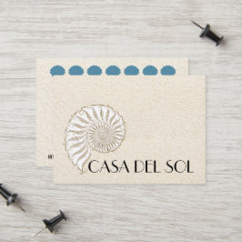 Elegante Muschel Calling Card / Contacts / Busines Telefonnummerkarte