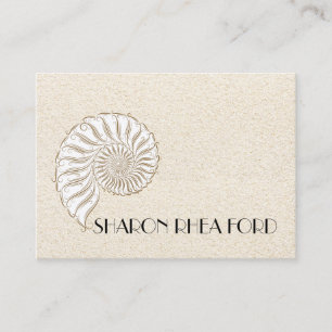 Elegante Muschel Calling Card / Contacts / Busines Visitenkarte