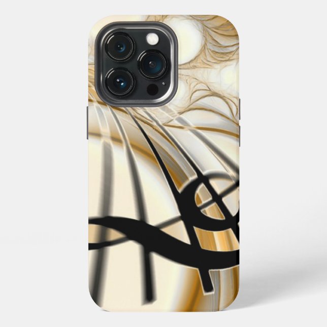 Elegante Musical Note iPhone 13 Pro Fall Hülle (Hinten)