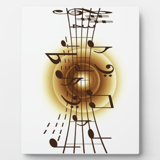Elegante Musical Notes Fotoplatte (Vorderseite)