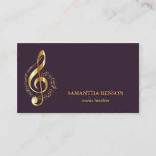 Elegante Musician Visitenkarte mit Musiknote