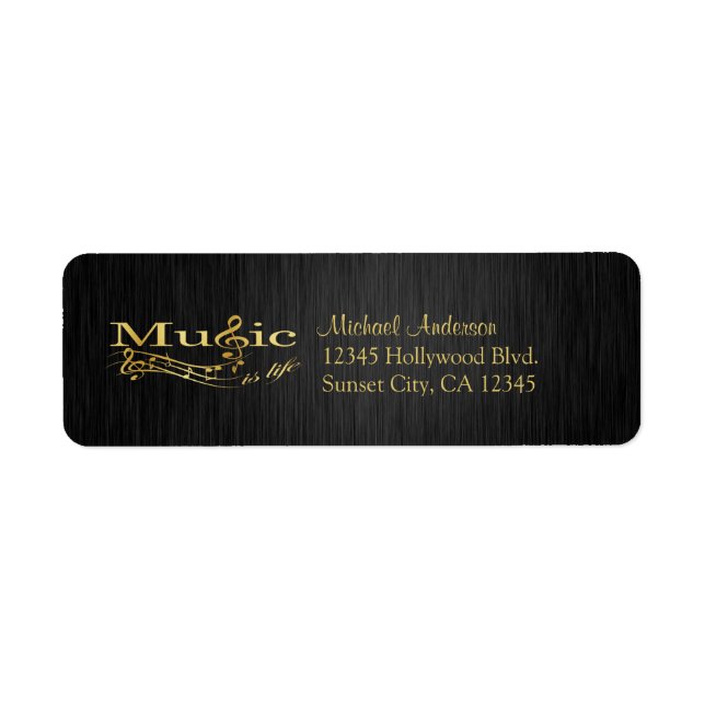 Elegante Musik ist das Leben mit schwarzen und gol (Vorne)