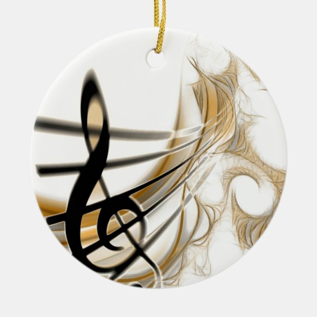 Elegante musikalische Note Keramik Ornament (Vorne)