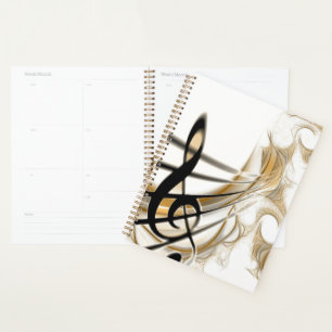 Elegante musikalische Note Planer