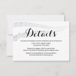 Elegante Musikhochzeiten Details Unterkünfte Einladung