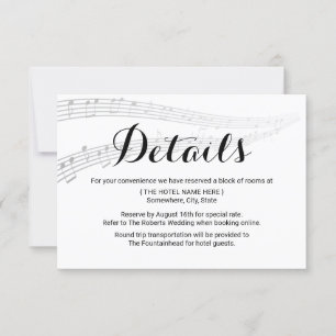 Elegante Musikhochzeiten Details Unterkünfte Einladung