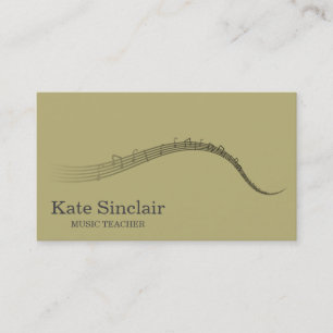 Elegante Musiklehrer Keys Musical Visitenkarte