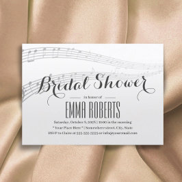 Elegante Musiknoten Bridal Dusche Einladungen