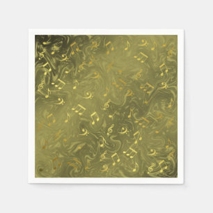 elegante Musiknoten-Papierservietten Serviette