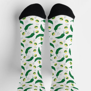 Elegante Muster-Socken für grünen Chile Socken