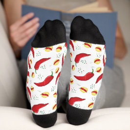 Elegante Muster-Socken für Rote Chile Socken
