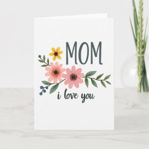 Elegante Mutter-Blumen-Liebe-Karte Karte