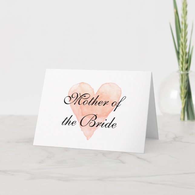 Elegante Mutter der Brautgrüßkarte Karte (Vorderseite)