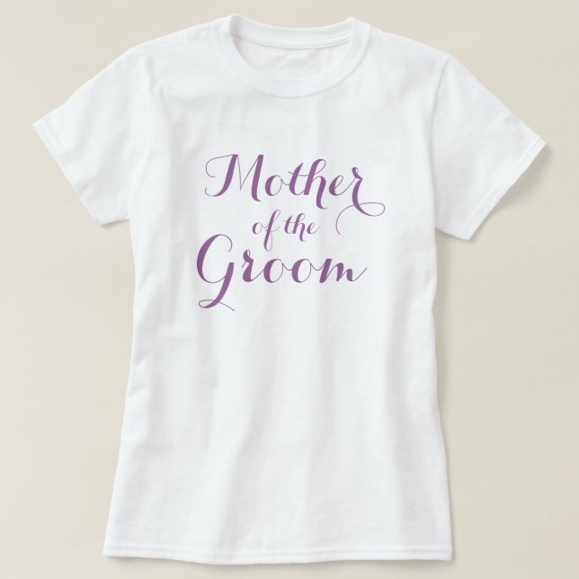Elegante Mutter des Bräutigams zu Shirts | Lavende (Design vorne)